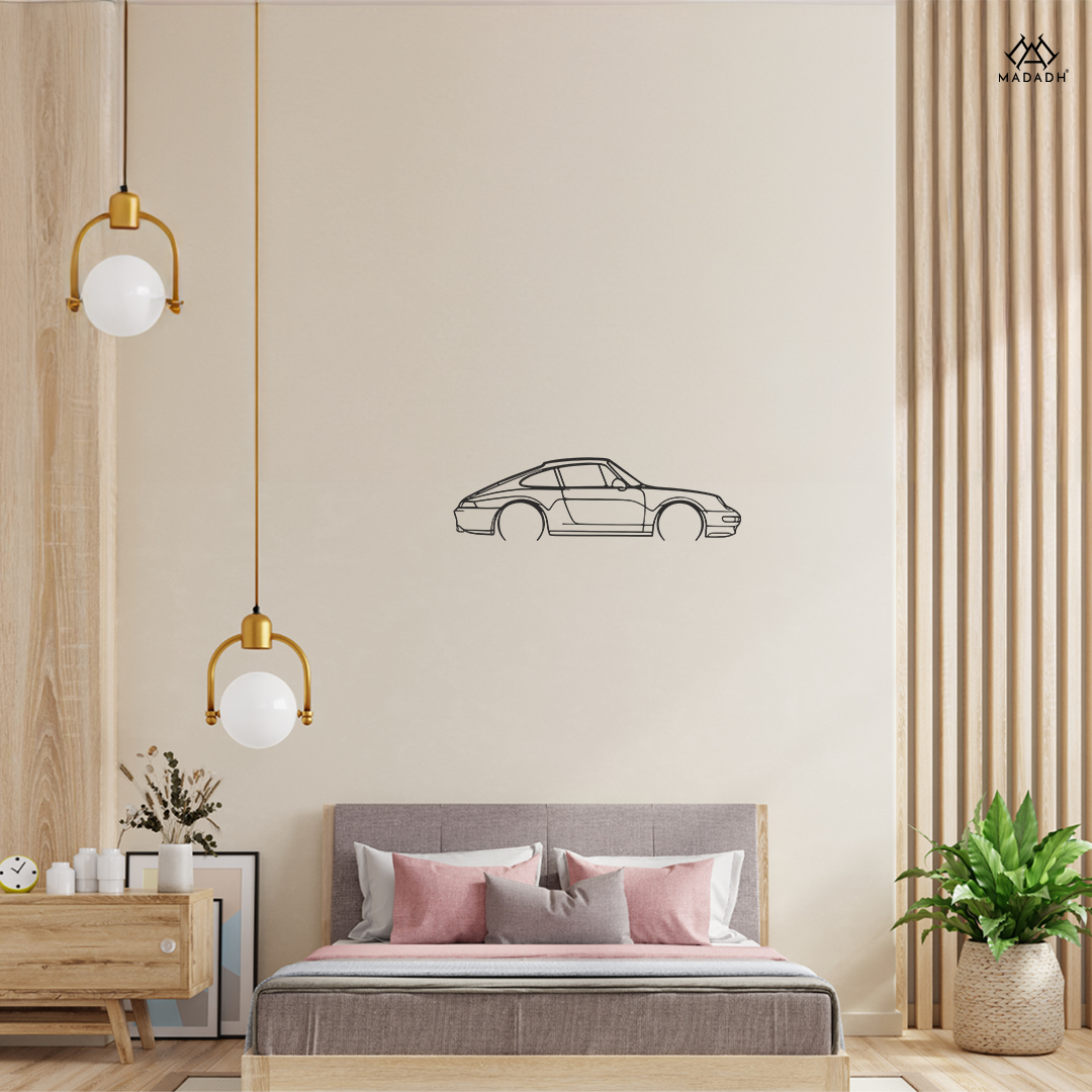 Porsche 911 Model 993 Metal Wall Decor: A Classic Tribute for Your Home or Office