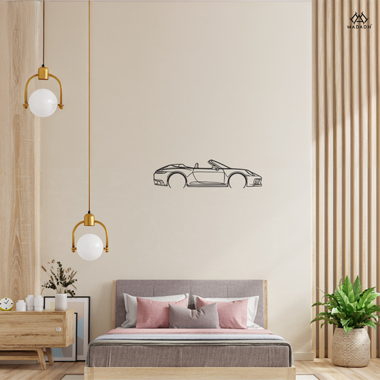 Porsche 911 992 Convertible Metal Wall Decor: Ideal for Your Home, Office, or Garage