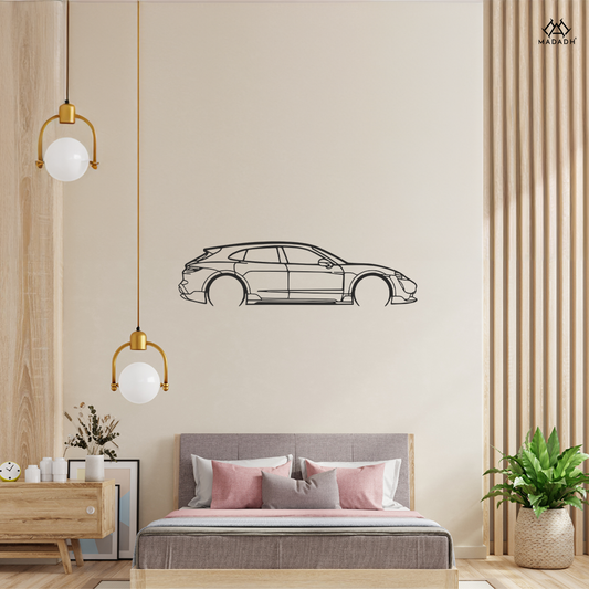 Porsche Taycan Turbo Cross Metal Wall Art: Capture the Spirit of Innovation and Style