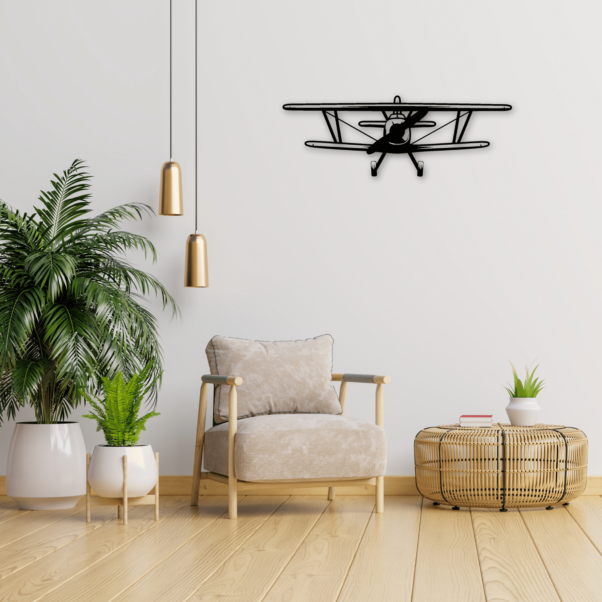 Aviation Elegance: Metal Airplane Wall Decor for High-Flying Style