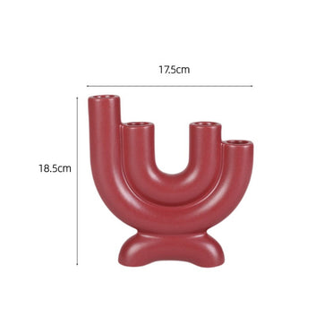 Simple Ceramic Candle Holder Tabletop Decoration Model Room