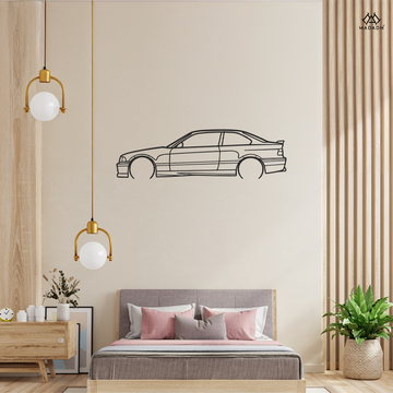 BMW E36 M3 Metal Wall Art - Premium Automotive Decor for Enthusiasts