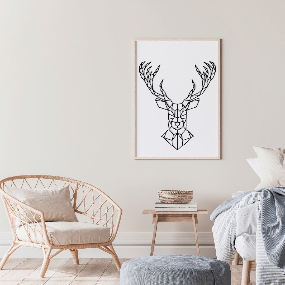 Geometric Deer Face: Where Art Meets Nature's Geometry - MADADHKWT