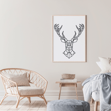 Geometric Deer Face: Where Art Meets Nature's Geometry - MADADHKWT