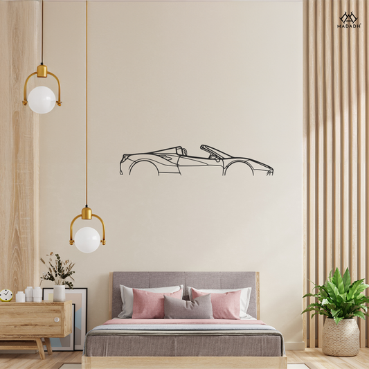 Ferrari 488 Spider Metal Wall Art - Exquisite Car Decor for Enthusiasts