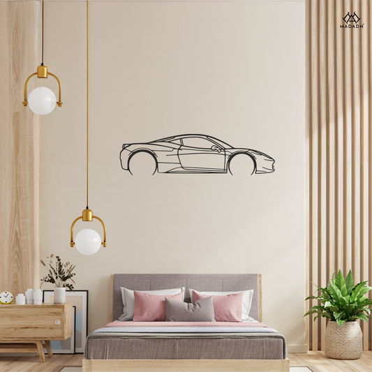 Ferrari 458 Italia Metal Wall Art - Exquisite Car Decor for Enthusiasts