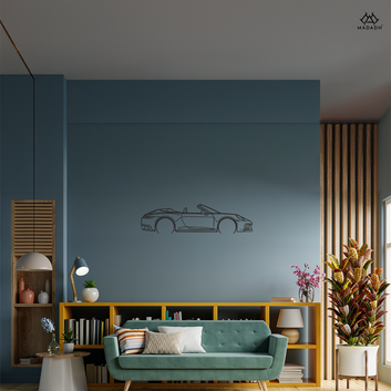 Porsche 911 992 Convertible Metal Wall Decor: Ideal for Your Home, Office, or Garage