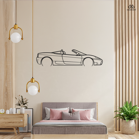 Ferrari 360 Spyder Metal Wall Art - Premium Madadh Car Decor for Enthusiasts