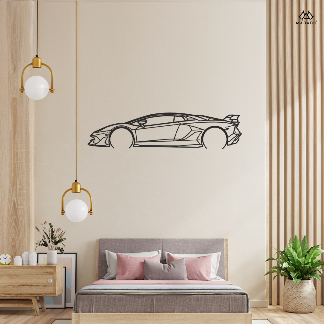 Lamborghini Aventador Metal Wall Art - Luxury Automotive Decor for Enthusiasts