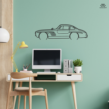 Mercedes 300SL Metal Wall Art - Timeless Automotive Decor for Enthusiasts