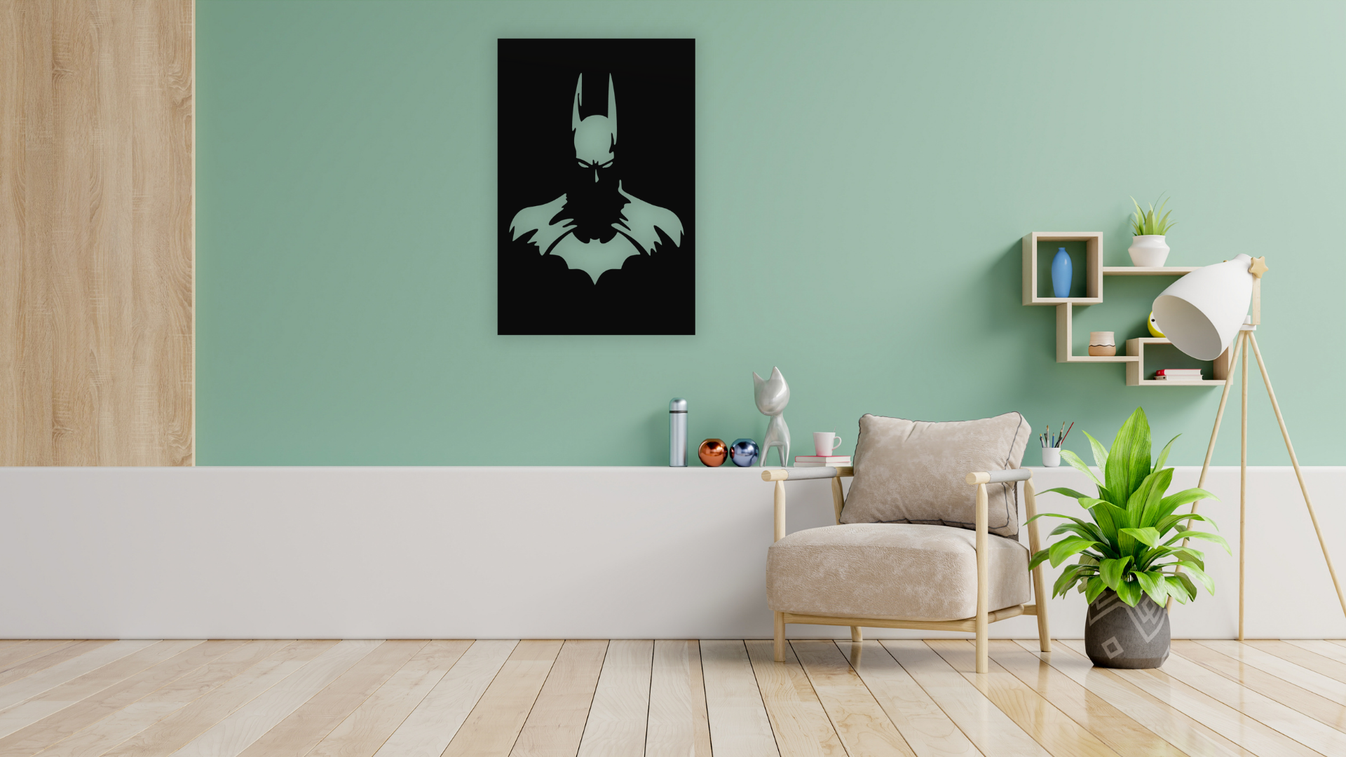 Batman Face Decorative Wall Art Design: The Dark Knight Rises in Your Space - MADADHKWT