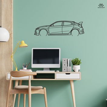 Honda Civic Type R Metal Wall Art - Ultimate Decor for Car Enthusiasts