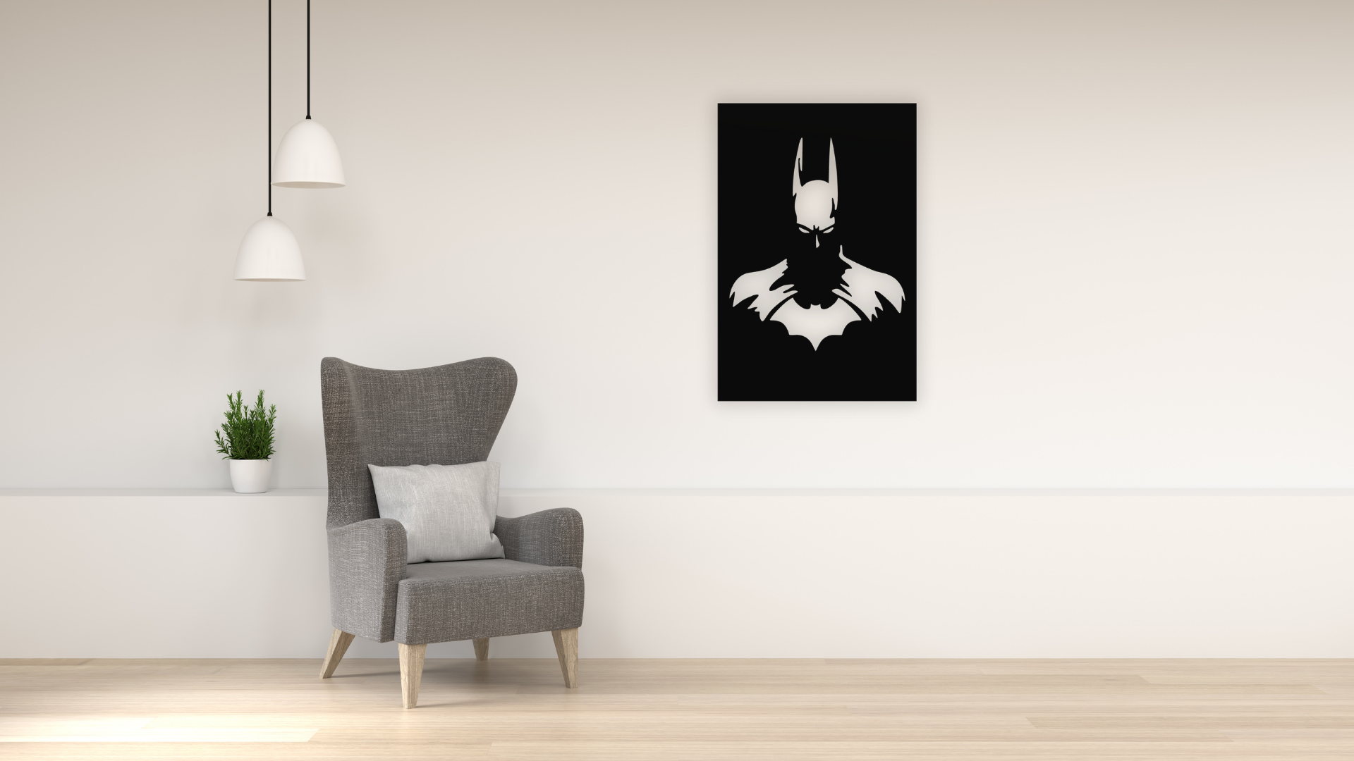 Batman Face Decorative Wall Art Design: The Dark Knight Rises in Your Space - MADADHKWT