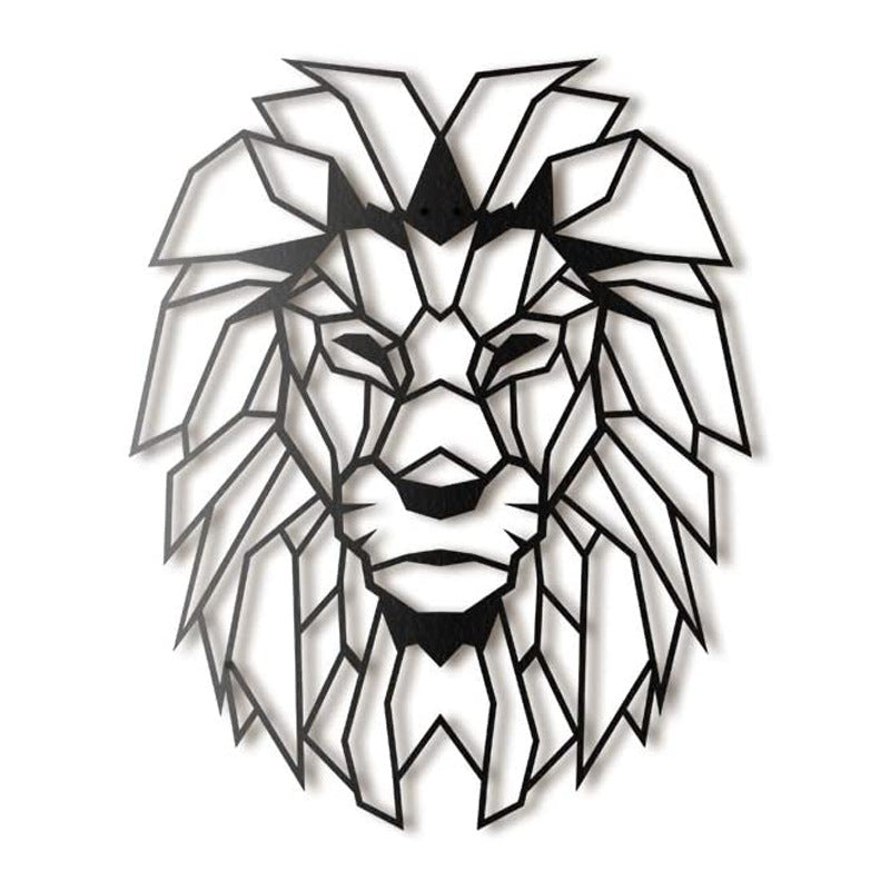 Lion Head Metal Wall Art Decoration: Elegance Fit for a King - MADADHKWT