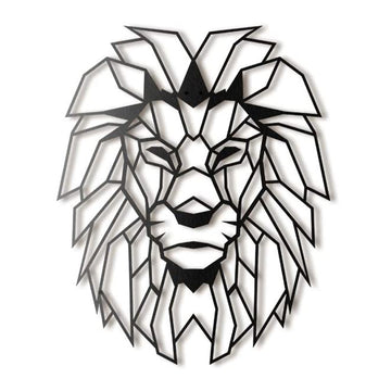 Lion Head Metal Wall Art Decoration: Elegance Fit for a King - MADADHKWT