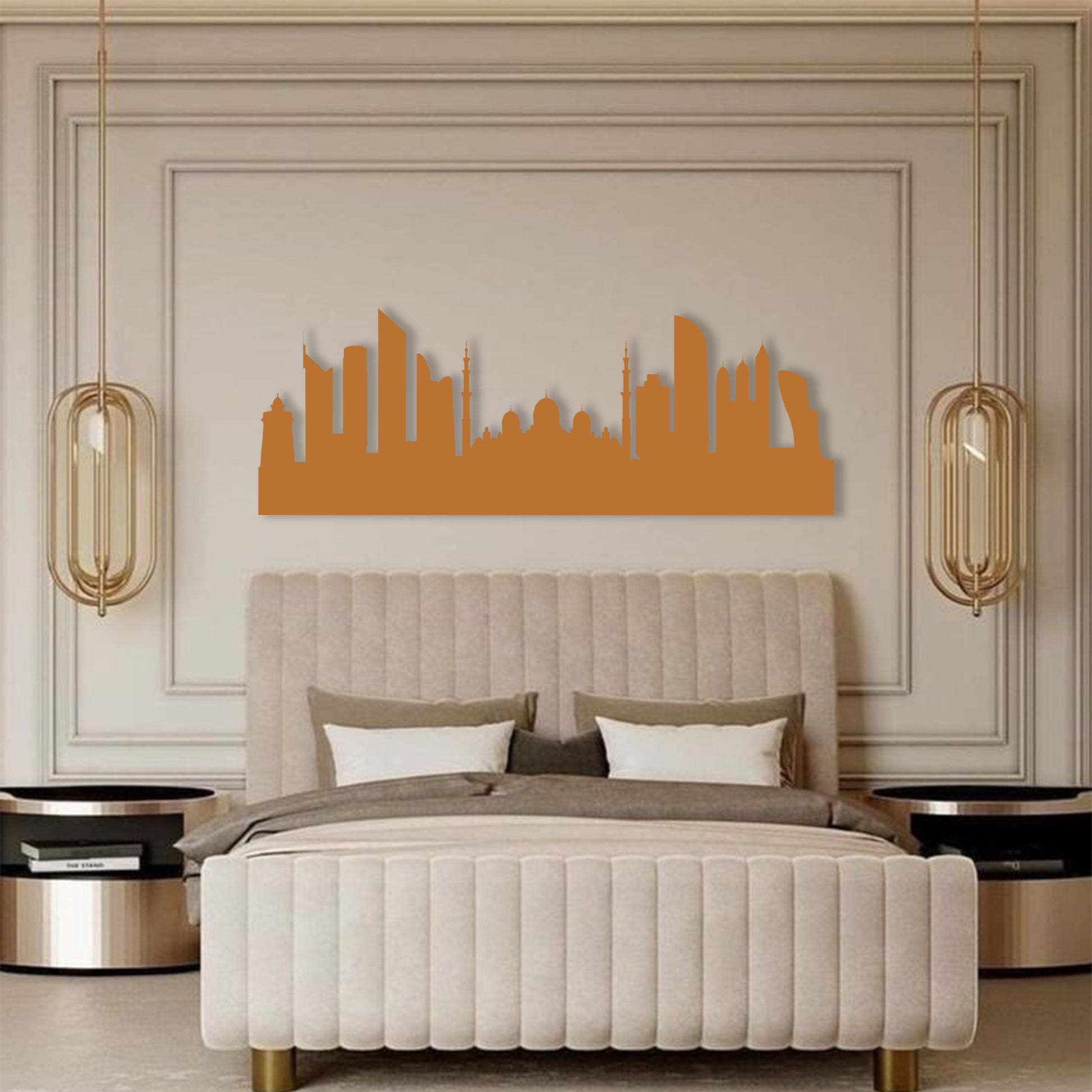 Abu Dhabi Skyline Wall Art Design - MADADHKWT