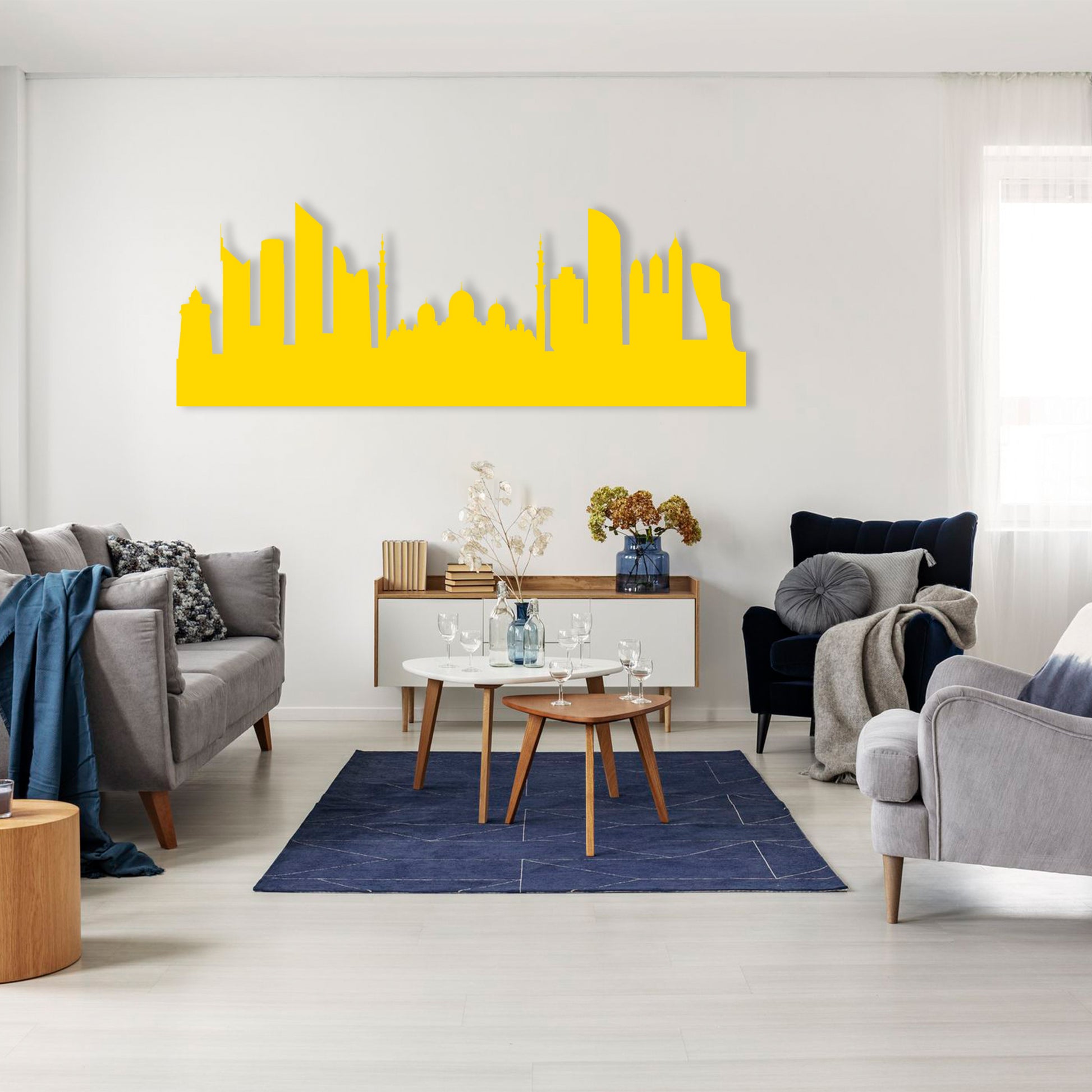 Abu Dhabi Skyline Wall Art Design - MADADHKWT