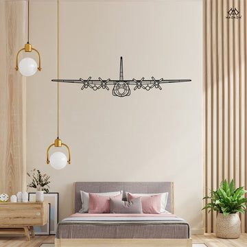 C-130H Hercules Front Sihouette Metal Wall Art - MADADH