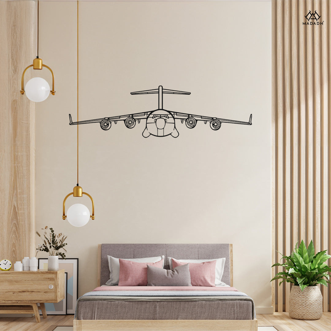C-17-Globemaster-III-Silhouette-Metal-Wall-Art - MADADH