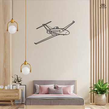 Citation M2 metal wall art angle silhouette – modern aviation home décor