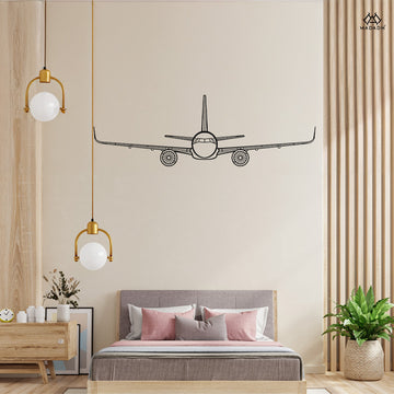 A321 Silhouette Metal Wall Art - MADADH