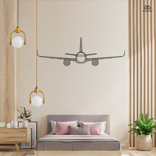 A321 Silhouette Metal Wall Art - MADADH