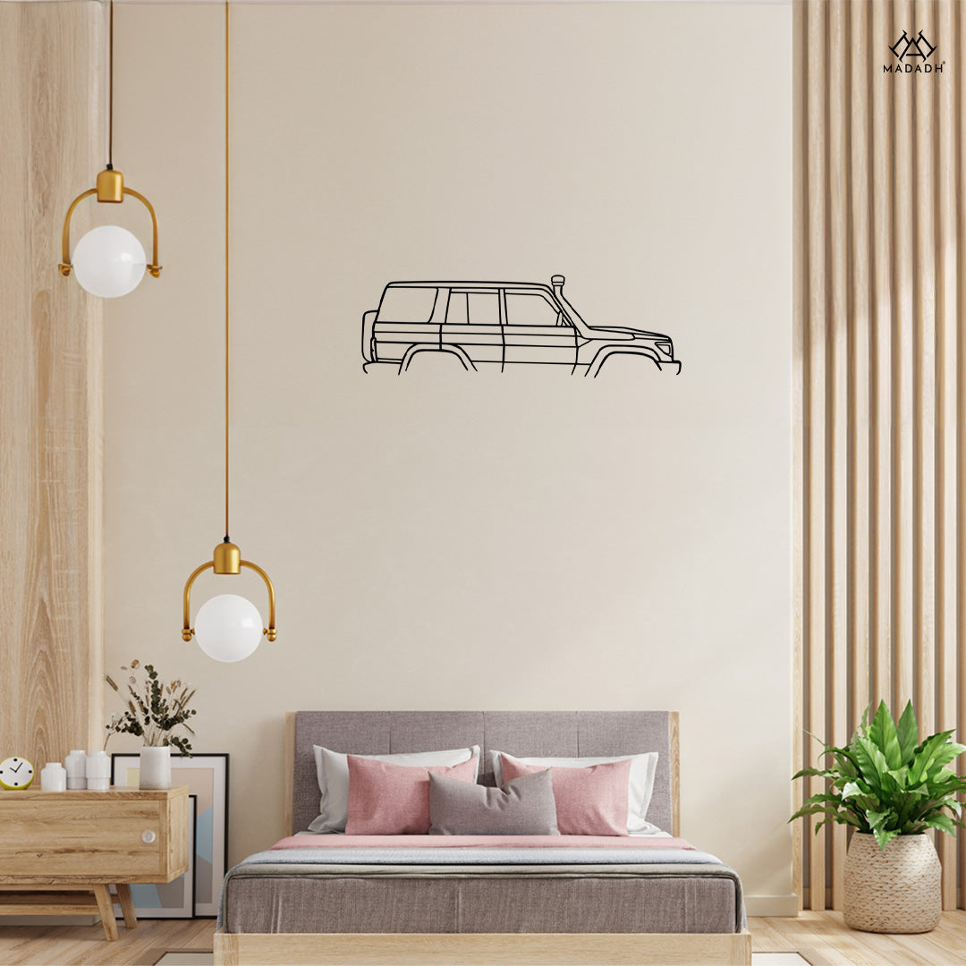 Toyota Land Cruiser 76 Series Metal Wall Décor - Classic Off-Road Art for Your Space