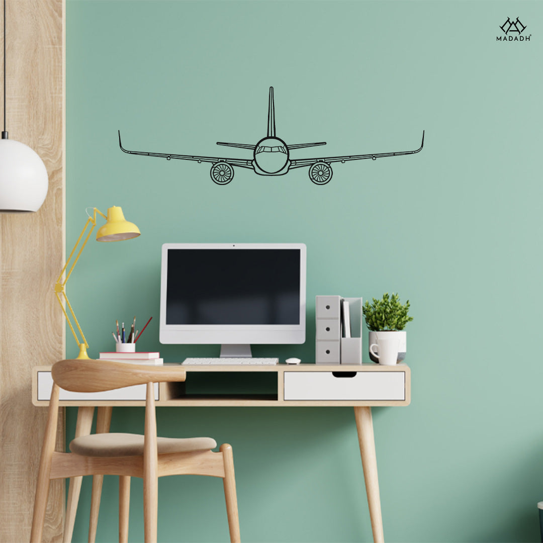A321 Silhouette Metal Wall Art - MADADH