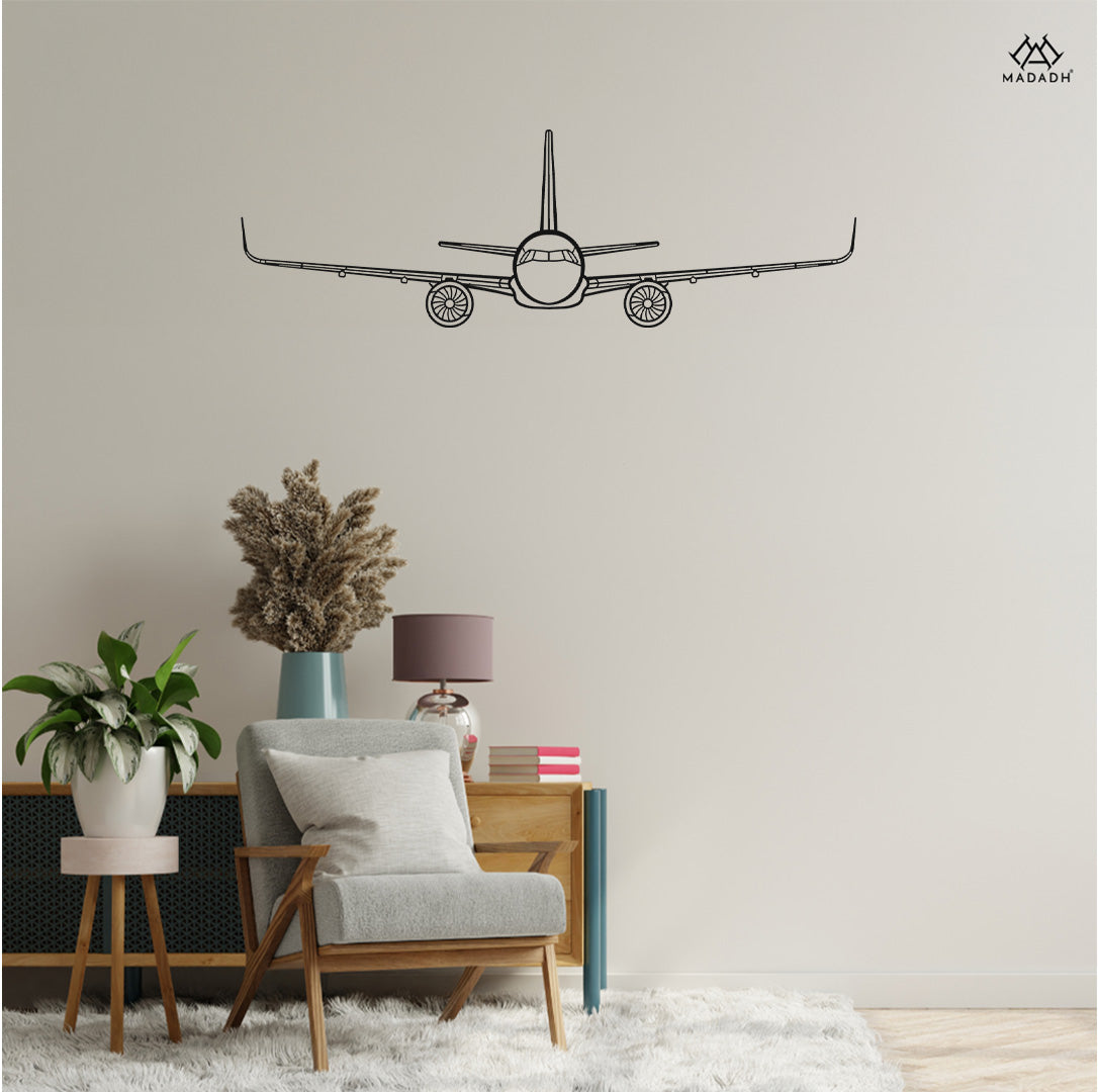 A321 Silhouette Metal Wall Art - MADADH