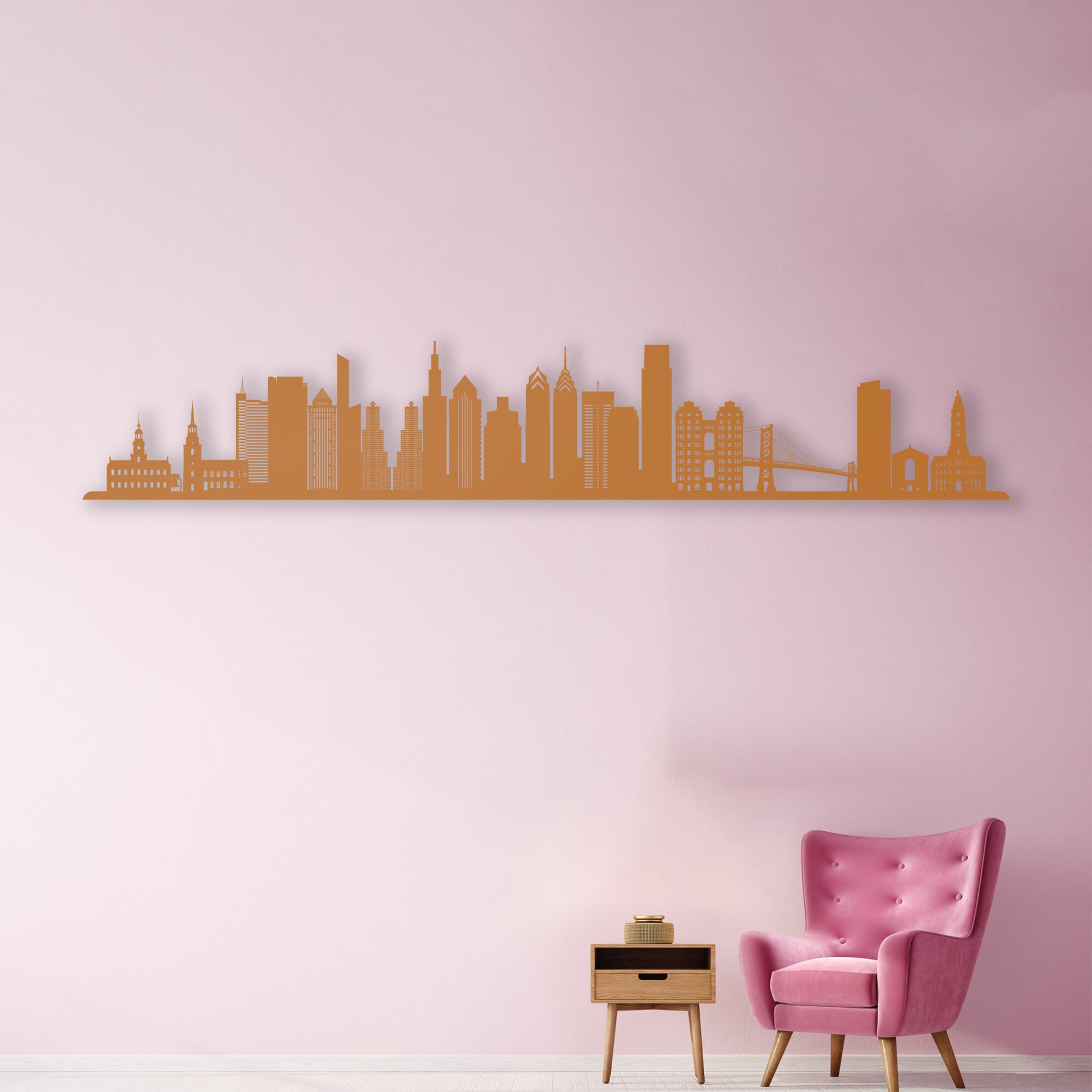 New York Downtown Skyline Wall Art | Metal Design - MADADHKWT