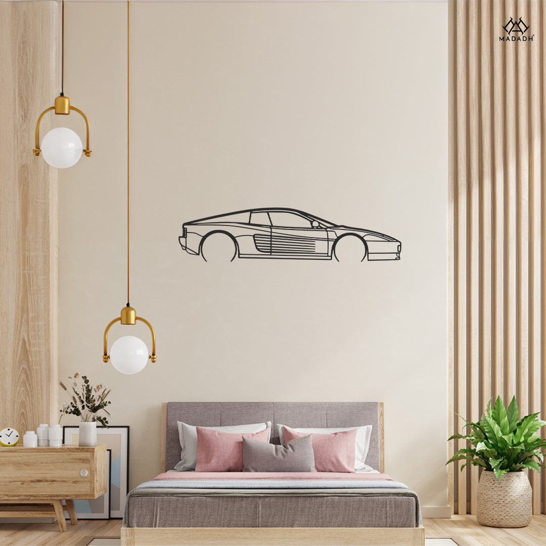 Stylish Ferrari Testarossa Metal Art | Italian Sports Car Wall Decor