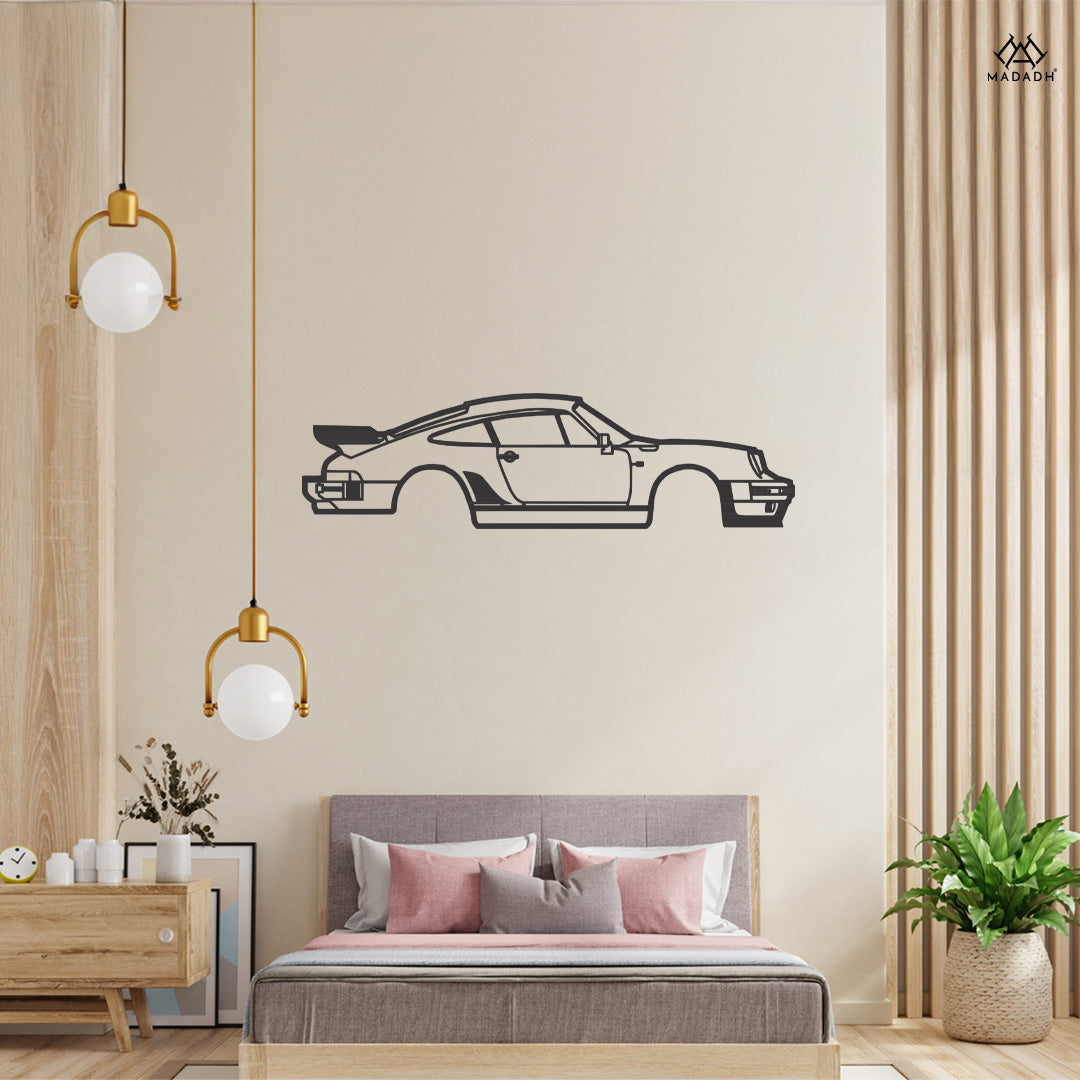 Porsche 930 Turbo Metal Wall Art – Classic Air-Cooled Icon for Automotive Home Decor