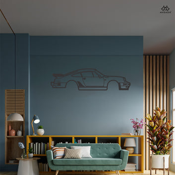 Porsche 930 Turbo Metal Wall Art – Classic Air-Cooled Icon for Automotive Home Decor
