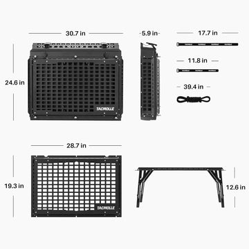 Hot  Sale Tacmolle Left&Right SIde Rear Side Storage Box with Concealed Table for Jeep Wrangler JK