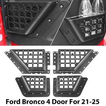 Ford Bronco 4 Door Increased Storage Pockets Front Rear Door Stowing Tidying Car Storage Box 4PCS For Ford Bronco 2021-2025
