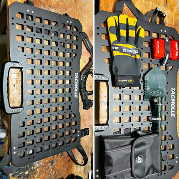 TacMolle Versatile Car Seat Back  MOLLE Panels Tactical Organizer with Handle,Portable Modular Storage Panel Fit Most of Vehicle