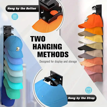 10 Grids baseball cap storage rack wall mounted, no drilling required