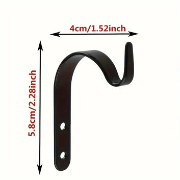 Home Improvement Metal J-shaped Wrought Iron Hooks, Painting Flower Baskets, Clothes Accessories