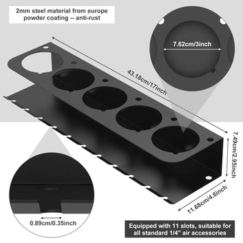 Aerosol Spray Can Rack Organizer Rack Multipurpose Wall Mount Spray Paint  Storage Rack 5 Can Holes Shelf for Garage Workspace