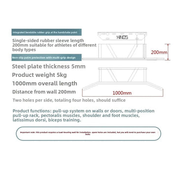 Household Wall Horizontal Bar Door Frame Multi-position Pull-up Trainer Multi-function Door Upper Arm Pull-up Frame