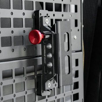 TACMOLLE Aluminum MOLLE Panel Extinguisher Mount - 1 Quick Release Extinguisher Bracket with 2 Adjustable Clamps for Vehicles