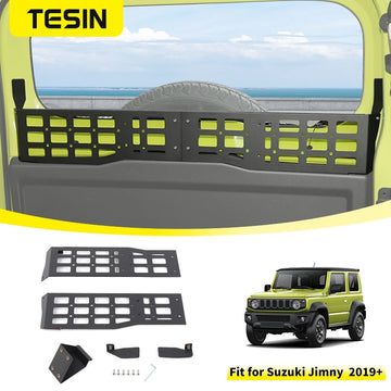 TESIN Car Tailgate Window Sill Fence Storage Box Organizer Rack for Suzuki Jimny 2019 2020 2021 2022 2023 2024 2025 Accessories