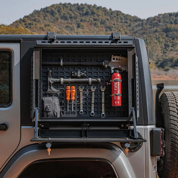 Jeep Wrangler JK Left&Right Side Rear Side Storage Box With Concealed Table