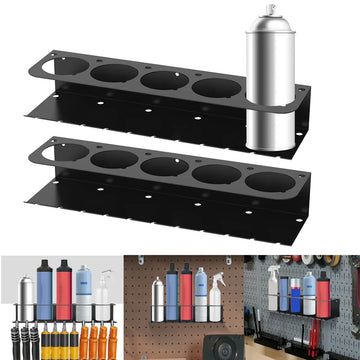 Aerosol Spray Can Rack Organizer Rack Multipurpose Wall Mount Spray Paint  Storage Rack 5 Can Holes Shelf for Garage Workspace