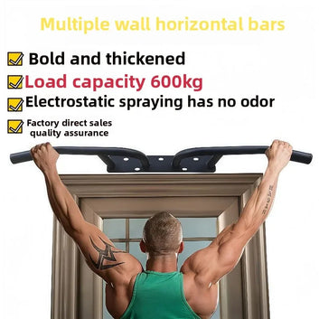 Wall-mounted Indoor  Horizontal Bars Stretching Pull-up Thickened Horizontal Bars on The Door Wall Punching Horizontal Bars