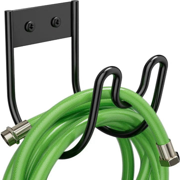 Durable Iron Metal Garden Hose Hanger Wall Mounted Easy Installation Water Hose Rack Garden Water Pipe Hook Outdoor Storage