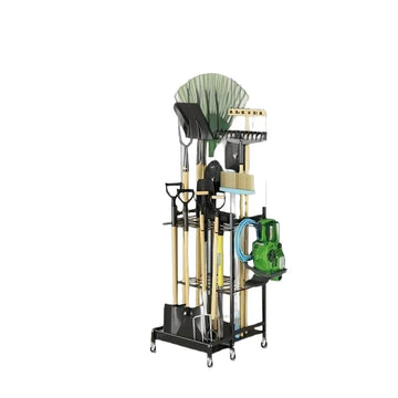 Garden Tool Organizer Garden Tool Stand Yard Tool Tower Rack for Garage Organization and Storage for Long-Handled Rakes Brooms