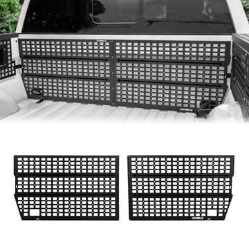 Truck Bed Cab Wall MOLLE Panel for Ford F-150 & Raptor 2015-2024 Pickup Truck Bed Rack Organizer Tactical Storage Modular Panel
