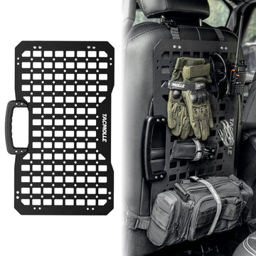TacMolle Versatile Car Seat Back  MOLLE Panels Tactical Organizer with Handle,Portable Modular Storage Panel Fit Most of Vehicle