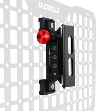 TACMOLLE Aluminum MOLLE Panel Extinguisher Mount - 1 Quick Release Extinguisher Bracket with 2 Adjustable Clamps for Vehicles
